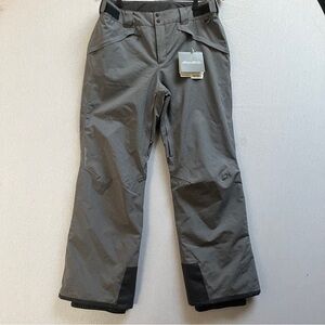NWT Eddie Bauer Insulated Snow Ski Pants Charcoal Gray Waterproof Winter Sz M